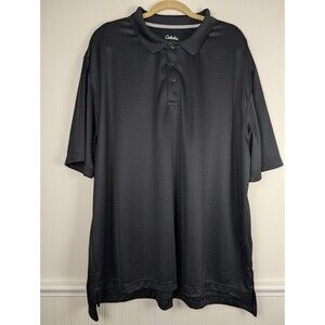 Cabela's Polo Shirt Men's Size 3XL  Black Short Sleeve Golf Sports Athleisure